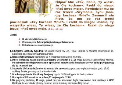 Ogłoszenia Duszpasterskie 04.05.2025