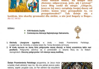 Ogłoszenia Duszpasterskie 03.08.2025