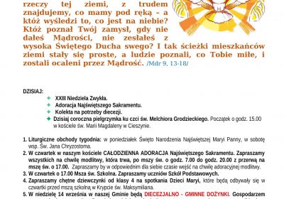 Ogłoszenia Duszpasterskie 07.09.2025