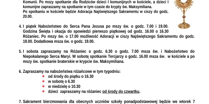 Ogłoszenia Duszpasterskie 28.09.2025