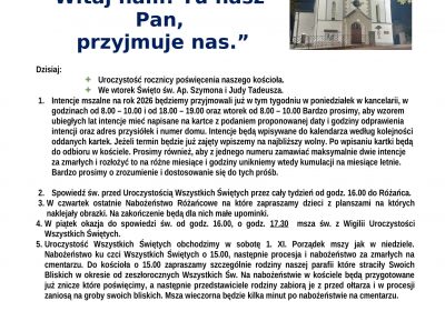 Ogłoszenia Duszpasterskie 26.10.2025