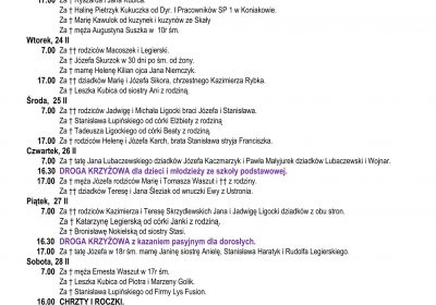 Intencje Mszalne 22.02.2026